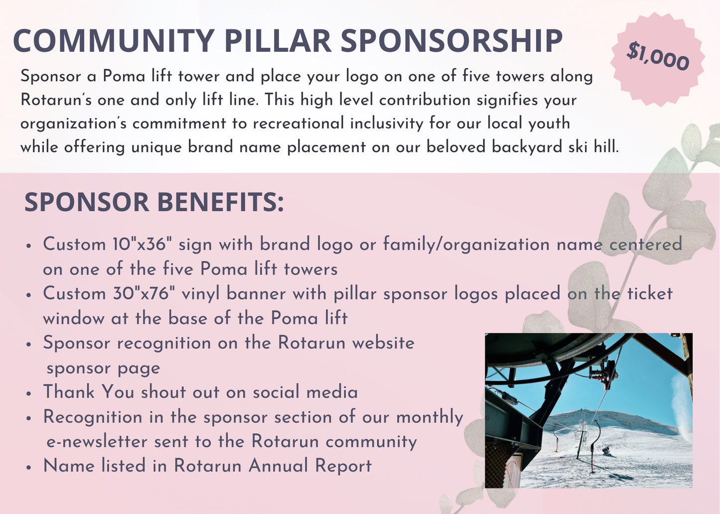 Community Pillar Sponsorship