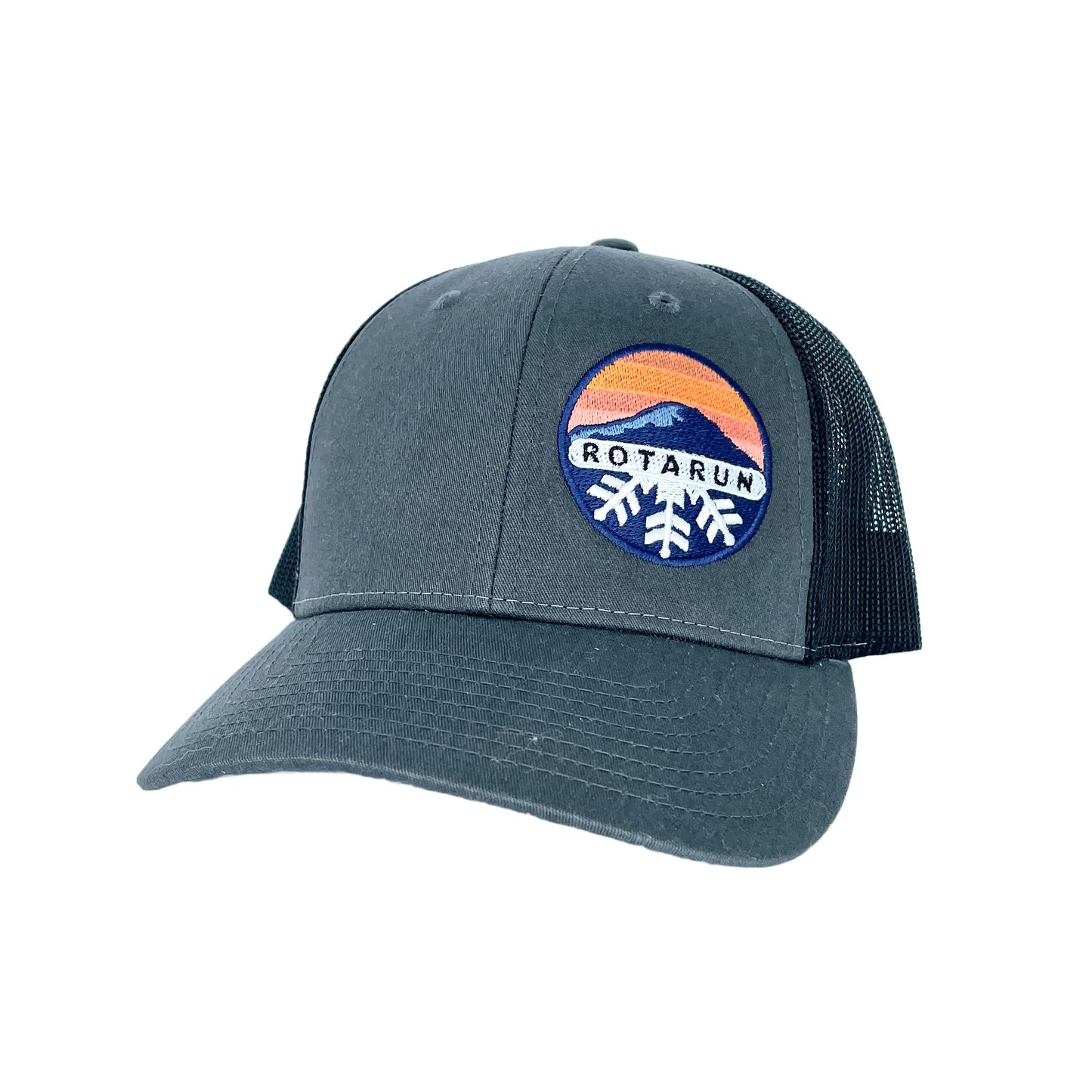 Charcoal + Black Low-Profile Trucker